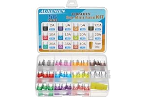 AUKENIEN Mini Fusible Voiture Set 2 3 5 7,5 10 15 20 25 30 35 40 Ampère Fusibles Automobile pour Auto Moto RV SUV Camion