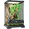 Exo Terra Glass Natural Terrarium, Nano/Tall,Black, 20 x 20 x 30 cm