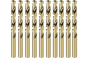 Vroxdrez HSS-Co 10pcs Brocas Helicoidales de 3.0mm para Metal, Acero Inoxidable, Madera, Plástico y Hierro, Brocas de Alta Precisión para Taladro Manual o Eléctrico (3mm*61mm)