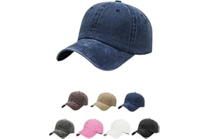 Aomig Casquette de Baseball, Style Rétro Ancien Anti-Soleil Baseball Cap, Homme Femme été Unisexe Réglable Casquettes Sport Extérieur Sunhat Chapeau(Bleu Jean)