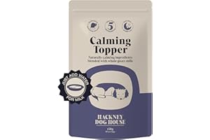 Calming Goats Milk Powder for Dogs | Whole Goats Milk + Calming Herbs | Create Delicious Goats Milk | Calming Dog Treat Supports Anxiety & Hyperactivity | Each Pack Makes 4 Pints | Hackney Dog House
