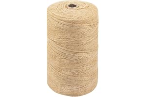 Hilpaty Corda di Iuta Naturale 1.5mm 500M Spago Corda per Decorativa, Giardinaggio, Artigianato, Fai da te, Imballaggio Regalo, Floricoltura
