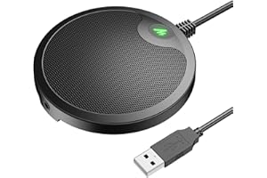 MAONO mikrofon konferencyjny USB z przyciskiem wyciszenia, ulepszony bezprzewodowy mikrofon konferencyjny i głośnik połączeń, lekki, do komputera stacjonarnego, laptopa, komputera, Skype, seminarium,