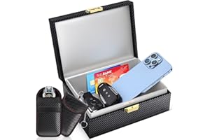 Lanpard Keyless Go Schutz Autoschlüssel Box, Faraday Box & Faradayschutzhülle (2 STK) für Sicheren Schutz, Keyless Go Schutz von Handy, Kreditkarte und Autoschlüssel