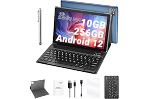 ‎XGODY XGODY Tablet 10 Zoll Android 12 Tablet PC mit 2,4G/5G WLAN 4-Core 2,0 GHz | 10 GB RAM + 256 GB ROM (TF 1 TB) | FHD | 5+8 MP Kamera | 7000 mAh | Bluetooth 5.0, Tablet mit Tastatur – Blau