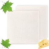 ecooe Passiertuch 100% Leinen 50 * 50cm Reißfeste Filter Cloth für Nussmilch Käseherstellung Saft und Suppe (2 Stück)