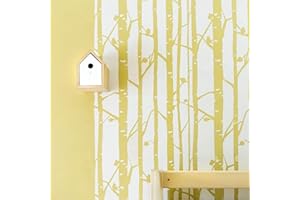 ‎STENCILIT Birch Forest Wand Schablone für Malerei – 61 x 93,5 cm - Groß Mylar waschbar Kunststoff – wiederholbare Baum Muster Décor