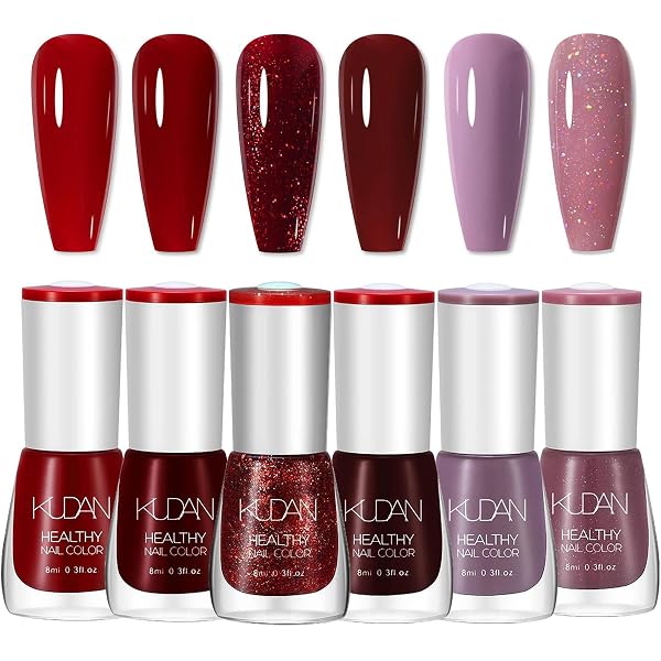 MODELONES Nagellack Set 6 Farben – Schnell Trocknend, Ohne UV Lampe, Langlebig