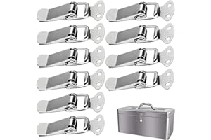 JILSKL 10 Stück Kistenverschluss, Spannverschluss, Edelstahl Hebelverschluss, Geeignet Für Holzkisten, Metallkisten, Koffer, Schubladen, Ist Es Ein Ideales Accessoire Für Wohnungen, Büros Und Geschäfte