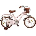 Toimsa Vintage 16 inch Kids Bike/Bicycle, with a retro look rear carrier rack and front wicker style basket