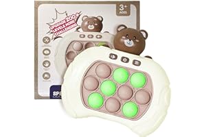 Simsky Juguete Pop It Fidget con Música y Luz, Anti Estrés, Juego de Pop Electrónico, Juego Pop It, Juguete Sensorial de Burbujas en forma de oso para aliviar el estrés y la ansiedad para niños y