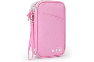 Anywest Reise Zubehör Organizer Tasche, Wasserdicht Reisekabel Organizer Doppelschicht Reise Elektronik Zubehör für USB Powerbank, Kabel, SD Karte, A-040403-PK