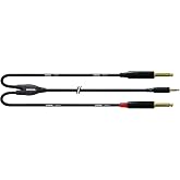 CORDIAL Cable Y Adapter Minijack Stereo/2 Mono Jack 1.5 m Cable Adapter Essentials Mini-Jack / Jack