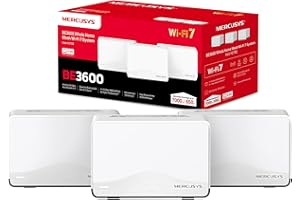 Mercusys TP-Link Halo H27BE Mesh Wi-Fi 7 BE3600Mbps Dual-Band, 2.5G Porta WAN/LAN, 2 Porte LAN Gigabit, Coperti fino a 650m2, 4K-QAM, MLO, Multi-RUs, Controllo da APP, 3pz