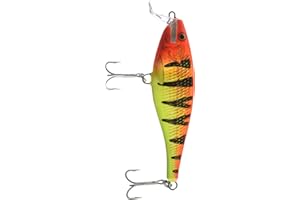 Rapala - Leurre de Pêche Super Shad Rap - Matériel de Pêche avec Corps en Balsa - Leurre Pêche d'Eau Douce - Profondeur de Nage de 1,5 à 2,7m - 14cm / 45g - Fabriqué en Estonie - Hot Perch