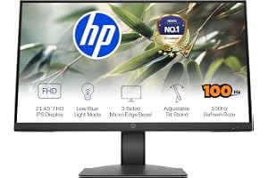 HP Series 3 Pro 21.45 inch FHD Monitor, IPS; 3-Sided Borderless; 100hz Refresh Rate; 5ms Response time; Energy Star Certified; 1 HDMI 1.4; 1 VGA; Black (AK2F1UT)