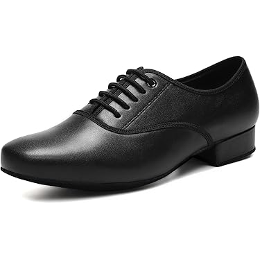 Heren Ballroom Dansschoenen Zwart Leer - Geperforeerde Klassieke Herenschoenen - Diamant 099025028