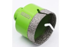 FACHLICH Punta per Trapano Diamantata 60mm Vacuum Brasato Foretto Diamantato con Filettatura M14 per Porcellana Piastrella Granito Marmo Taglio a Secco