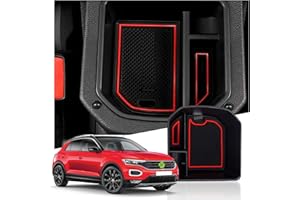 Ruiya per VW T-ROC T Roc TRoc 2018-2022 2023 Console Centrale Portaoggetti, Organizer da Braccioli per Console Centrale Consolle Braccioli Vano Contenitore Portaoggetti Accessori VW T-ROC