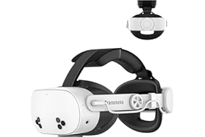 TRANSNOVO Cinturino per Testa Compatibile con Meta Quest 3S Accessori, Cinturino Elite con Batteria da 10000mAh e Regolazione Retrattile a Un Solo Pulsante, Maggiore Comfort e Tempo di Gioco Esteso