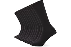 FM London 12-Pack Unisex Super Soft Calf Socks - Mens Socks & Womens Socks with Breathable, Odour Resistant Design - Stretch Fit and Cotton Rich with Coloured Toe and Heel Option
