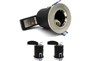 2 X Sanlumia LED Fire Rated Downlight Can GU10 Recessed Ceiling Twist & Lock Downlight IP20 Satin Nickel