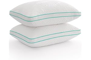 Twirest Pillows 2 Pack, Shredded Memory Foam Pillow, Hypoallergenic Hotel Bed Pillows for Comfortable Sleeping, Machine Washable, Standard Size (51x66cm)
