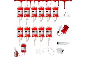 Manqyi 11 Stück Wiederverwendbare Blutbeutel, Halloween Blutbeutel Trinkbeutel, 350cc, Blutbeutel für Getränke, Halloween Trinkgefäß Blutbeutel Perfekt für Halloween Dekoration, Weihnachten