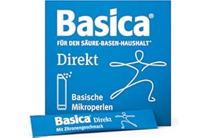 ‎BASICA Basica Direkt® Basen-Mikroperlen zur direkten Einnahme ohne Wasser - praktisch für unterwegs, vegan, laktosefrei, ohne Zucker, basische Mineralien und Spurenelemente, Säure-Basen-Balance, 80 Sticks