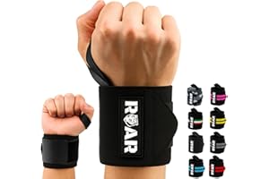 Roar® Polsini Calisthenics Uomo – Wrist Wrap Per Allenamento, Polsiere Powerlifting E Bodybuilding, Fasce Polsi Palestra E Crossfit, Polsiere Palestra Uomo 2 Paia