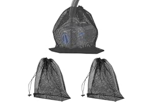 SPEACOUR 3 PCS Sac en Filet de Filtre de Pompe Sac de Filtre de Pompe d'Étang avec Cordon de Serrage Sac Filtrant de Pompe à Eau Sac de Barrière de Pompe pour Filtre Bassin Exterieur(40*30cm/45*45cm)