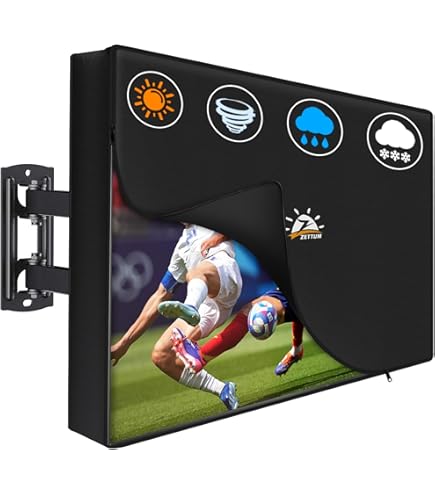 Hixingo TV Abdeckung Staubschutz - 3D Landschaftsmuster Für 32-80 Zoll Fernseher