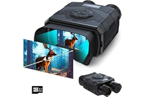Binocolo Visione Notturna, Profey 1080P Visore Notturno Digitale Infrarossi con Portata di 500m, Ricaricabile Visore Notturno Caccia 9 Gradi infrarossi con 32 GB