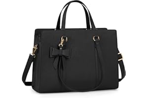 NEWHEY Sac Cabas Femme Sac a Main Sac à Main Femme en PU Cuir Grande Capacité Sac Ordinateur 15.6 Pouces Imperméable Sac Fourre Tout Sac de Cours Lycee Bandoulieres Noir