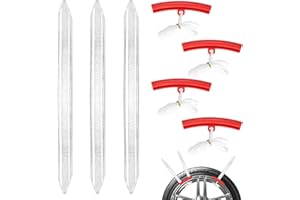 BJBJJIU 3 STK 30 cm Reifen Montiereisen Reifenheber & 4 STK Felgenschützern, Montierhebel Motorrad Werkzeug Set, Reifen Wechseln Werkzeuge für Fahrrad Motorrad E Scooter Reifendemontage