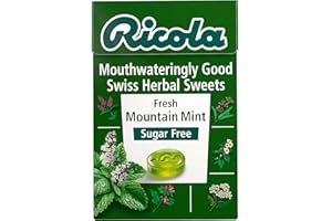 Ricola Mountain Mint Sugar Free Swiss Herbal Sweets, Herb Drops - Pack of 20 Boxes