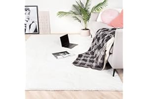 ‎FRAAI | HOME & LIVING FRAAI | Home & Living Hochflor Teppich - Comfy Weiß - 230x330cm - Shaggy, Einfarbig - Modern, Skandinavisch - Wohnzimmer, Esszimmer, Schlafzimmer - Fellteppich - Carpet