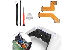 RongZy para PS5 R2 L2 L1 R1 Cable de Conexión Flexible de Repuesto para Sony PS5 Playstation 5(BDM-010) Controller Haptic Trigger Button Cable Plano (Izquierda y Derecha)