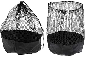 Fenteer Sports Field Marker Cones Soccer Football Training Mesh Bag with Drawstring, Pack of 2