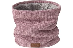 NovForth Tour de Cou Gaiter Masque Cagoule Cache-Cou Hiver écharpe Coupe-Vent Ski Élastique Épais Doux maille Doublure Polaire Neck Warmer