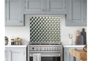 THE-ALUMINIUM-SHOP Circle Stainless Steel Kitchen Splashback (300mm x 600mm)