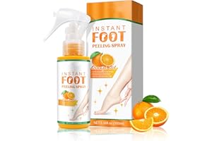 Tongyend Foot Peel Spray, Foot Mask Orange Oil Instant Hydrating Nourish Foot Peeling Spray Exfoliator For Cracked Rough Heels & Calluses on Feet Elbows Toes Fingers (Orange)
