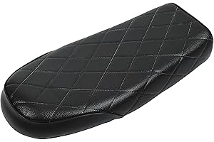 X AUTOHAUX 1 Set Motorcycle Vintage Scramble Flat Cafe Racer Seat Black