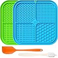 Licky Mats for Dogs and Cats, Premium Lick Mats with Suction Cups for Dog Anxiety Relief, Dog Licking Mat for Bathing, Grooming and Training (Blue and Green, Large)