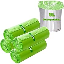 AYOTEE Sacs Poubelle Biodégradables De 23 Litres, Sacs Poubelle Compostables De Taille Moyenne, Non Parfumés, Anti-fuite, Pour Bureau, Maison, Salle De Bain, Chambre, Voiture, Cuisine, Animal