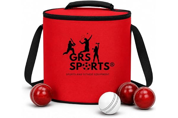 GRS Sports Ball Bag for Cricket, Tennis & Hockey Holds up to 32 Balls Heavy-Duty Water-Resistant Training Bag with Shoulder Strap, Top Handle & Secure Zipper Closure for Coaches & Players
