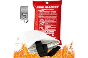 VAUKI Hochwirksame Löschdecke für Küchen & Fettbrände - Brandschutzdecke aus Glasfaser zum Löschen von Entstehungsbränden in Haushalt, Küche, Garage und Werkstatt - Sicher und einfach anzuwenden(1Stk,1M)