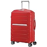 Samsonite Flux Cabin Trolley Case, 55 cm | Red 37/44 Litre Expandable Hardside Case with Smooth Spinner Wheels and U-Zip Divi