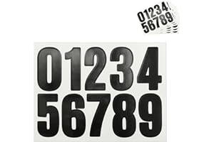 AzureRay Lot de 100 Numéros Adhésifs de 10,2 cm pour Panneaux, Boîte aux Lettres, Poubelles, Voitures, Camions, Portes, Adresse Professionnelle