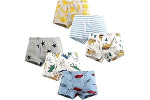 LeQeZe Boxer Intimo Mutande Cotone Dinosauro Bambino da 6 Bambini Slip Ragazzo 2-9 Anni